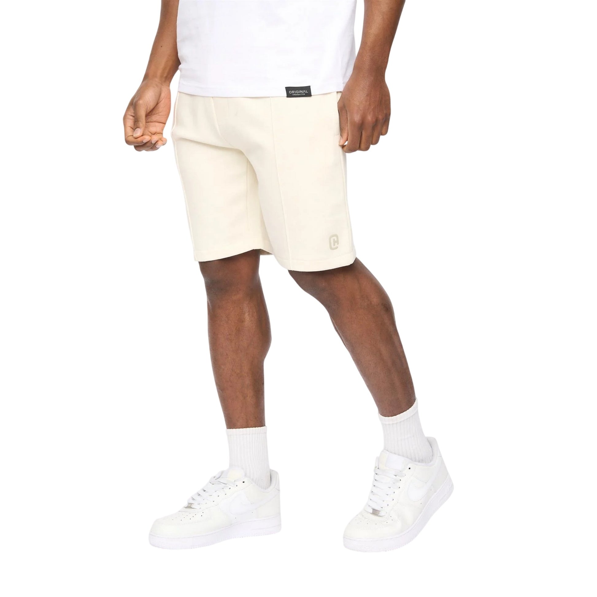 Neutral Stone - Side - Crosshatch Mens Bardon Casual Shorts