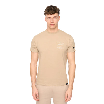 Stone - Front - Duck and Cover Mens Rayland Cotton T-Shirt