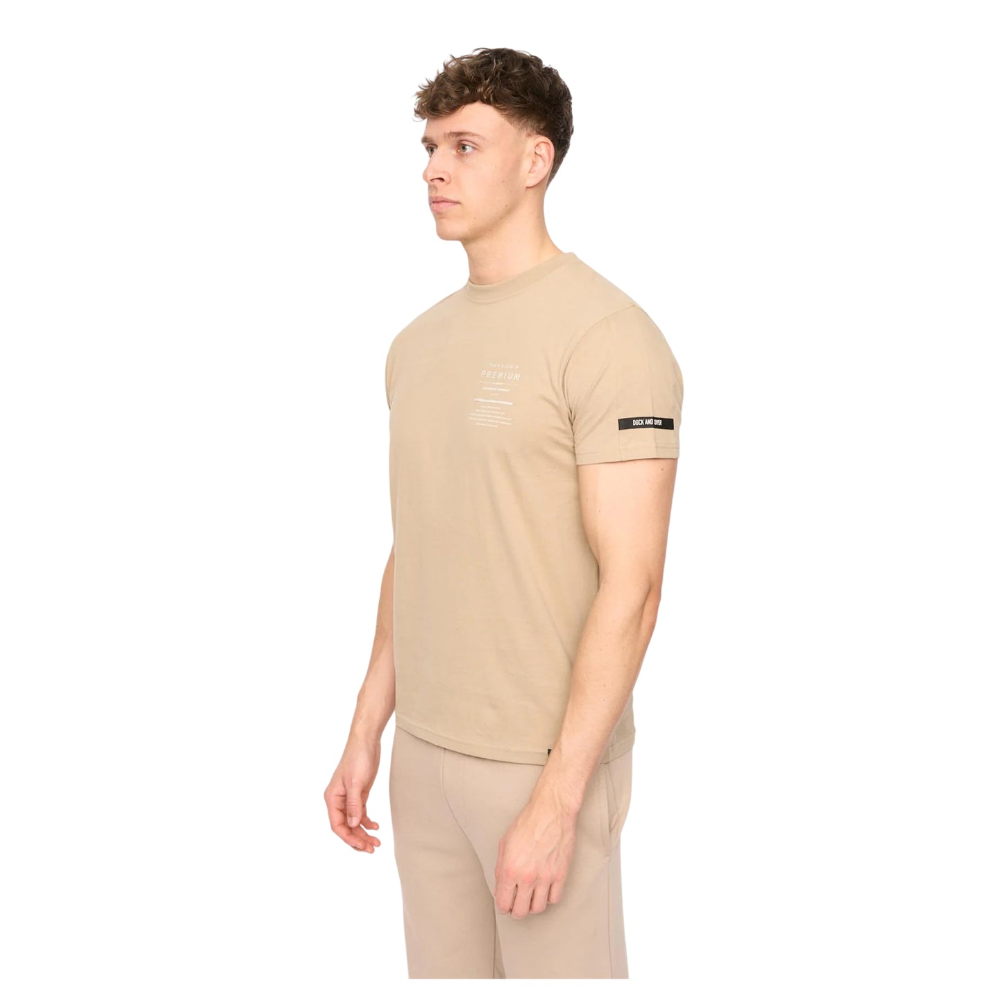 Stone - Side - Duck and Cover Mens Rayland Cotton T-Shirt