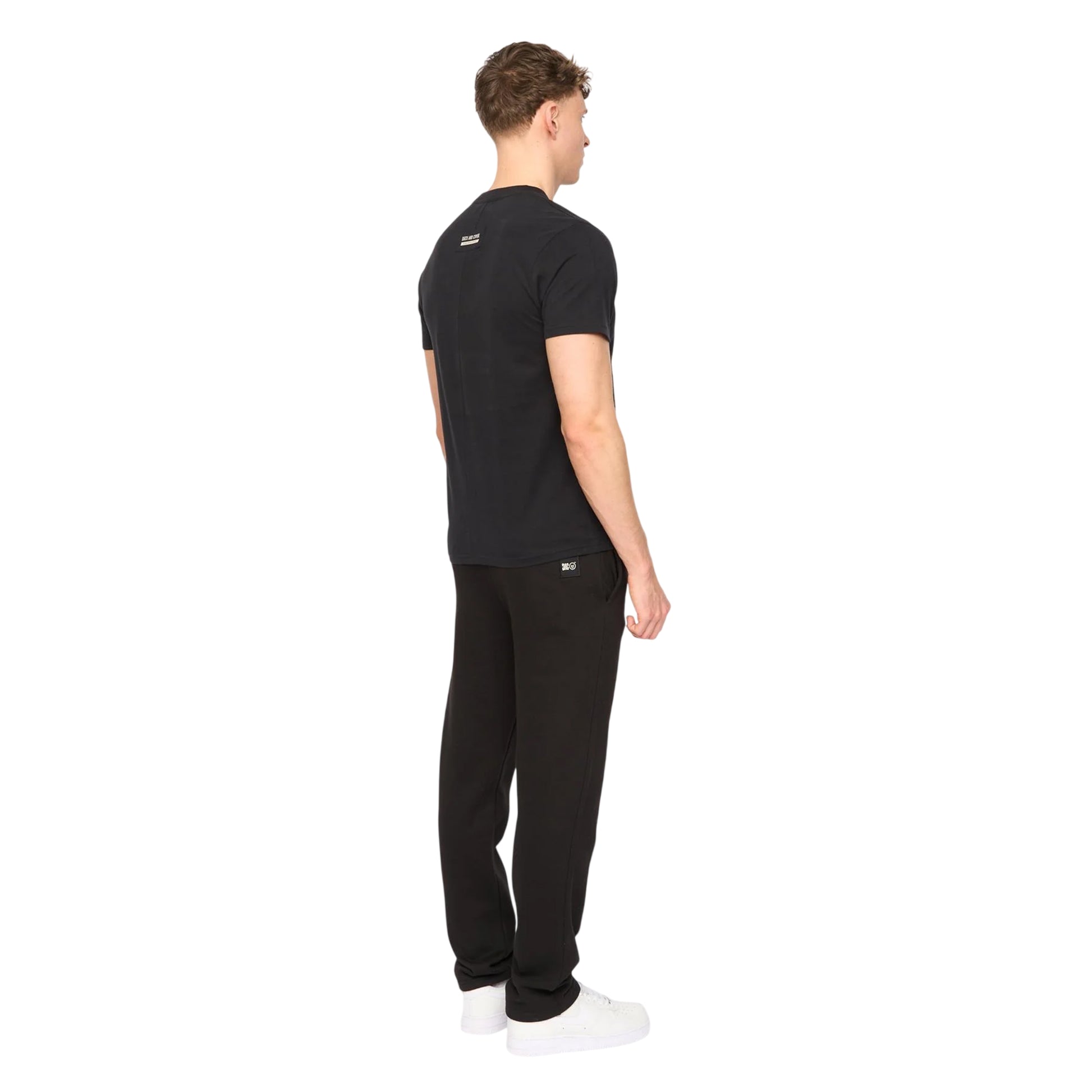 Black - Pack Shot - Duck and Cover Mens Rayland Cotton T-Shirt