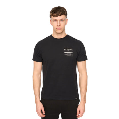 Black - Front - Duck and Cover Mens Rayland Cotton T-Shirt