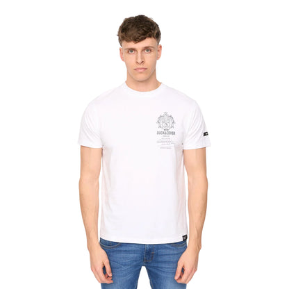 White - Front - Duck and Cover Mens Stoneham Brushed Cotton T-Shirt