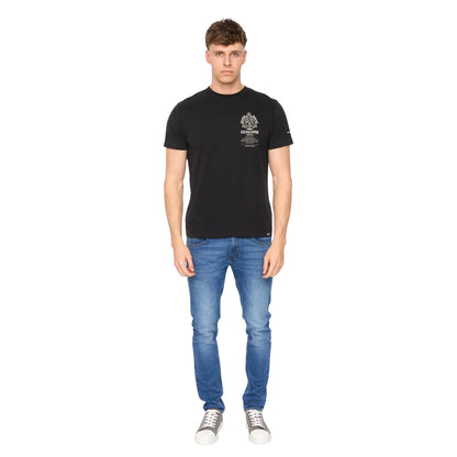 Black - Lifestyle - Duck and Cover Mens Stoneham Brushed Cotton T-Shirt