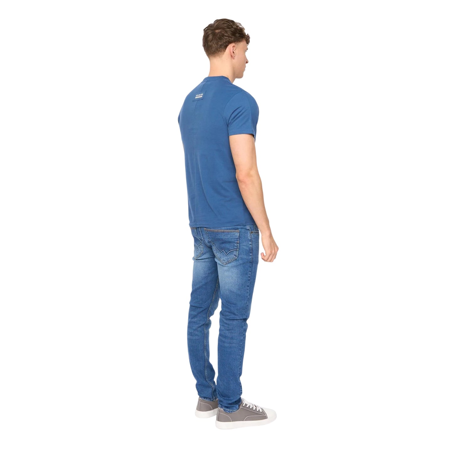 Blue - Pack Shot - Duck and Cover Mens Stoneham Brushed Cotton T-Shirt