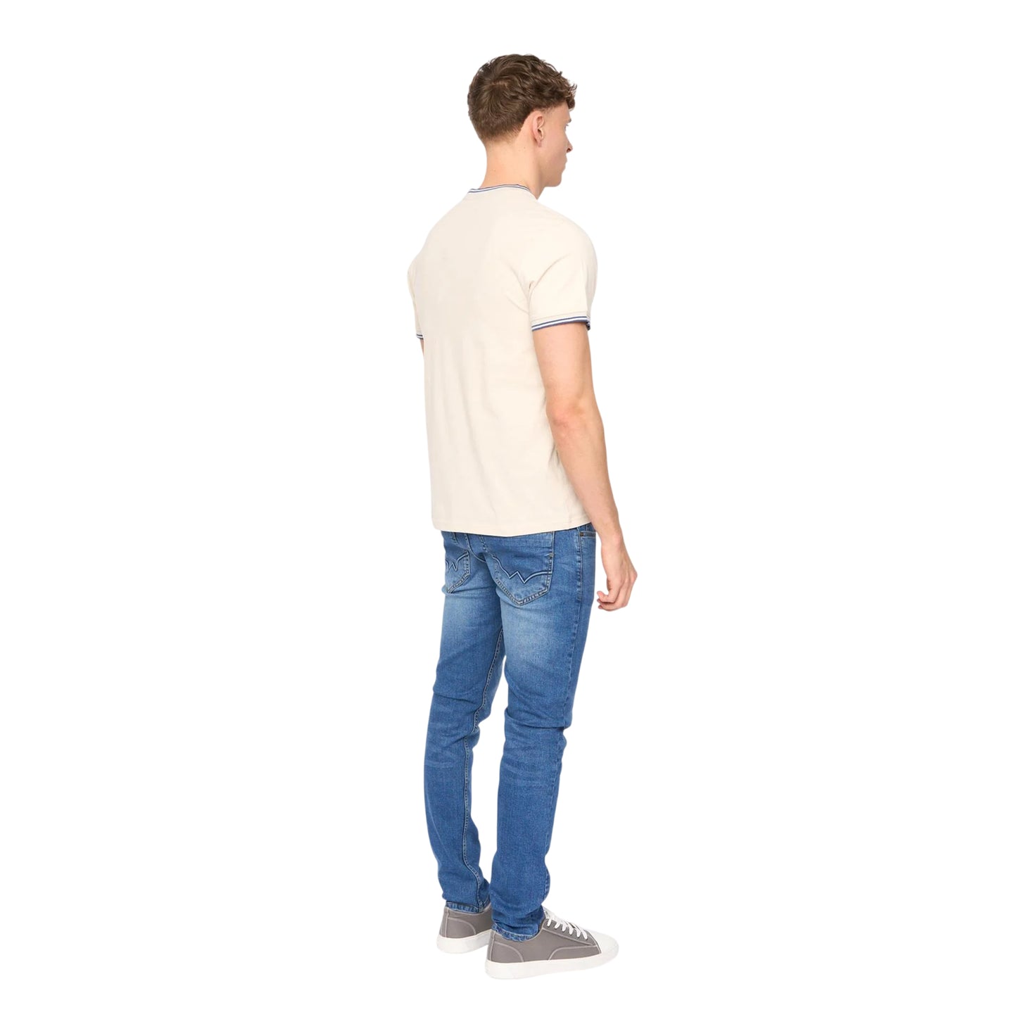 Stone - Pack Shot - Duck and Cover Mens Wrentham Cotton T-Shirt