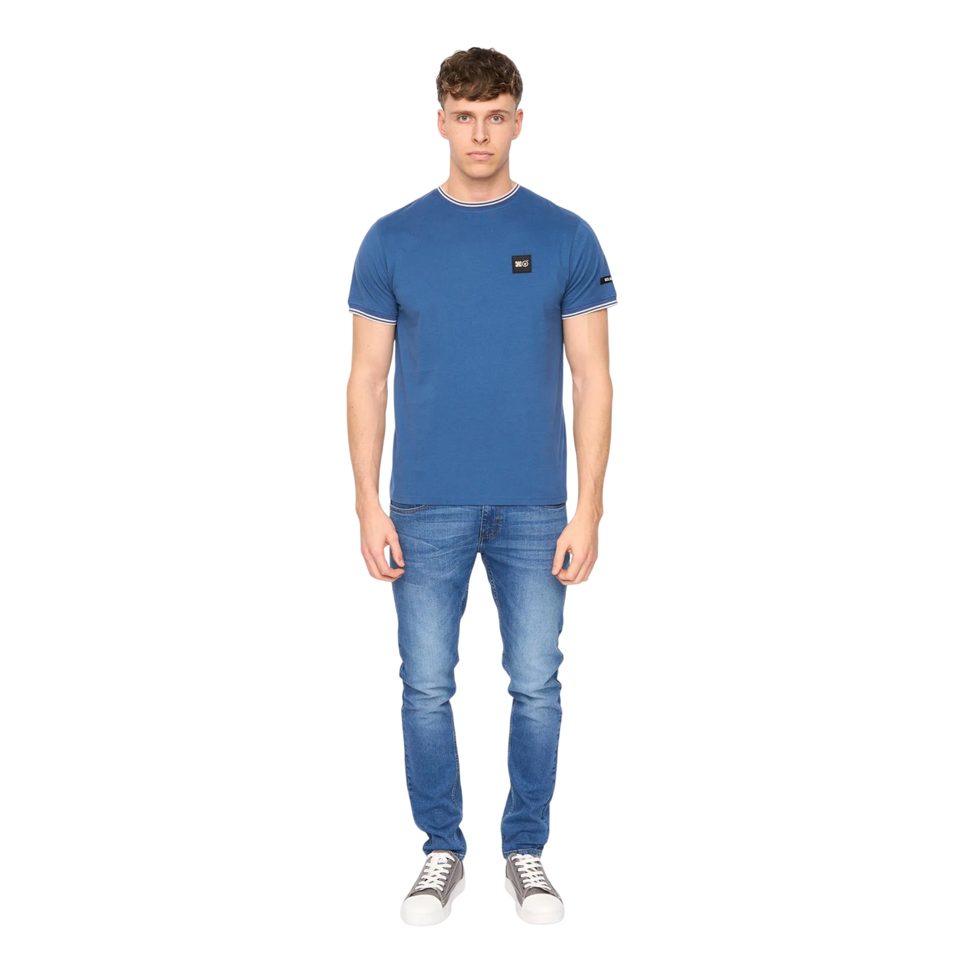 Blue - Lifestyle - Duck and Cover Mens Wrentham Cotton T-Shirt