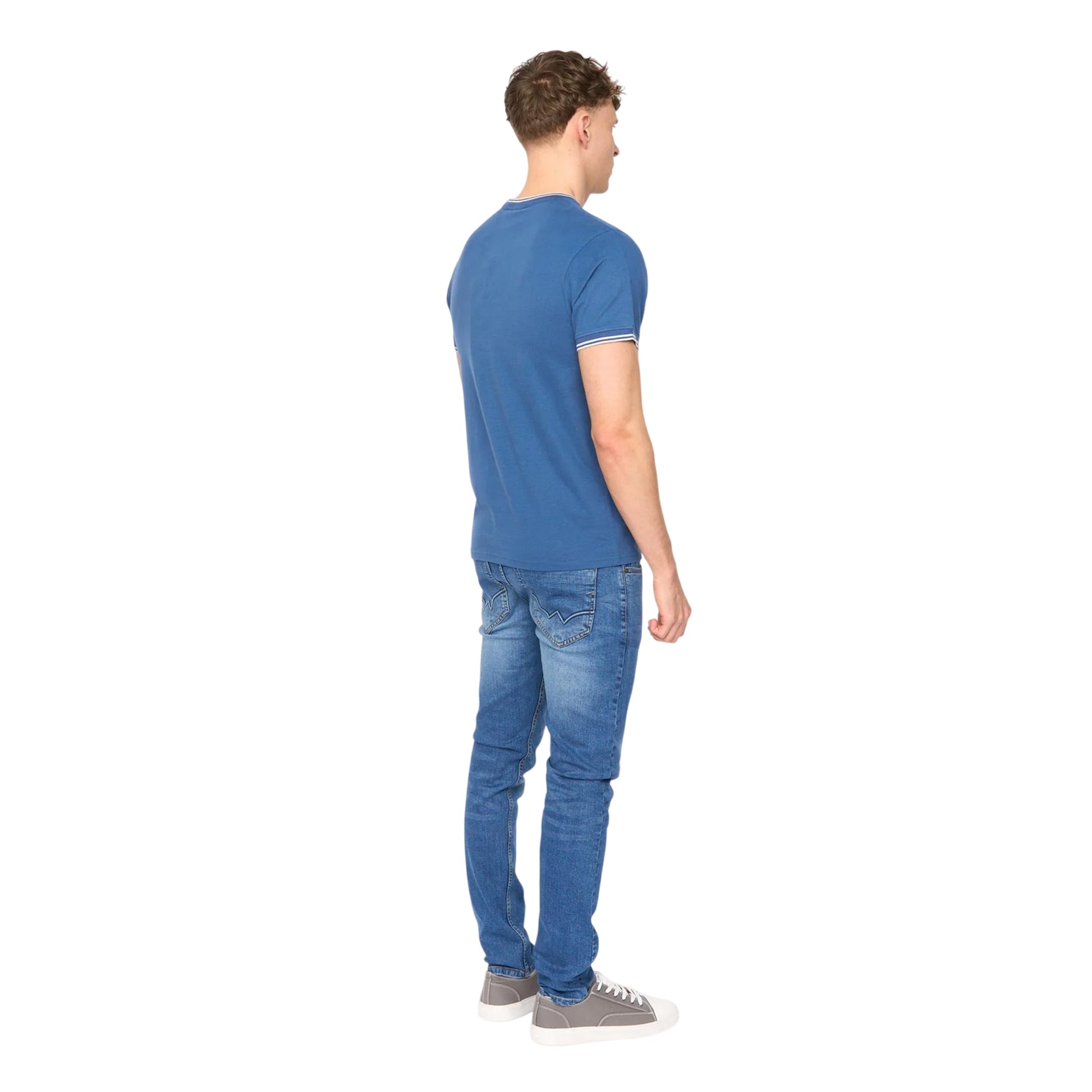 Blue - Pack Shot - Duck and Cover Mens Wrentham Cotton T-Shirt