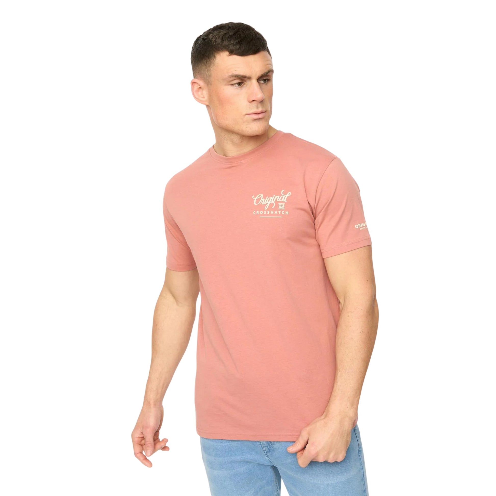 Multicoloured - Side - Crosshatch Mens Tryplex Cotton T-Shirt (Pack of 5)