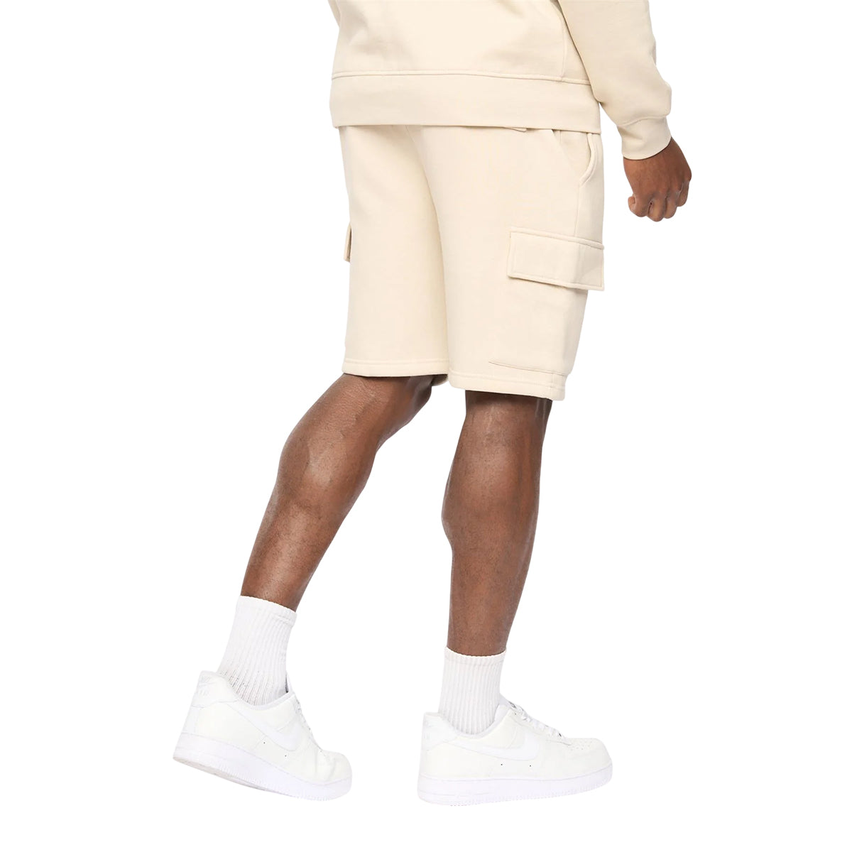 Light Stone - Back - Crosshatch Mens Bardon Cargo Shorts