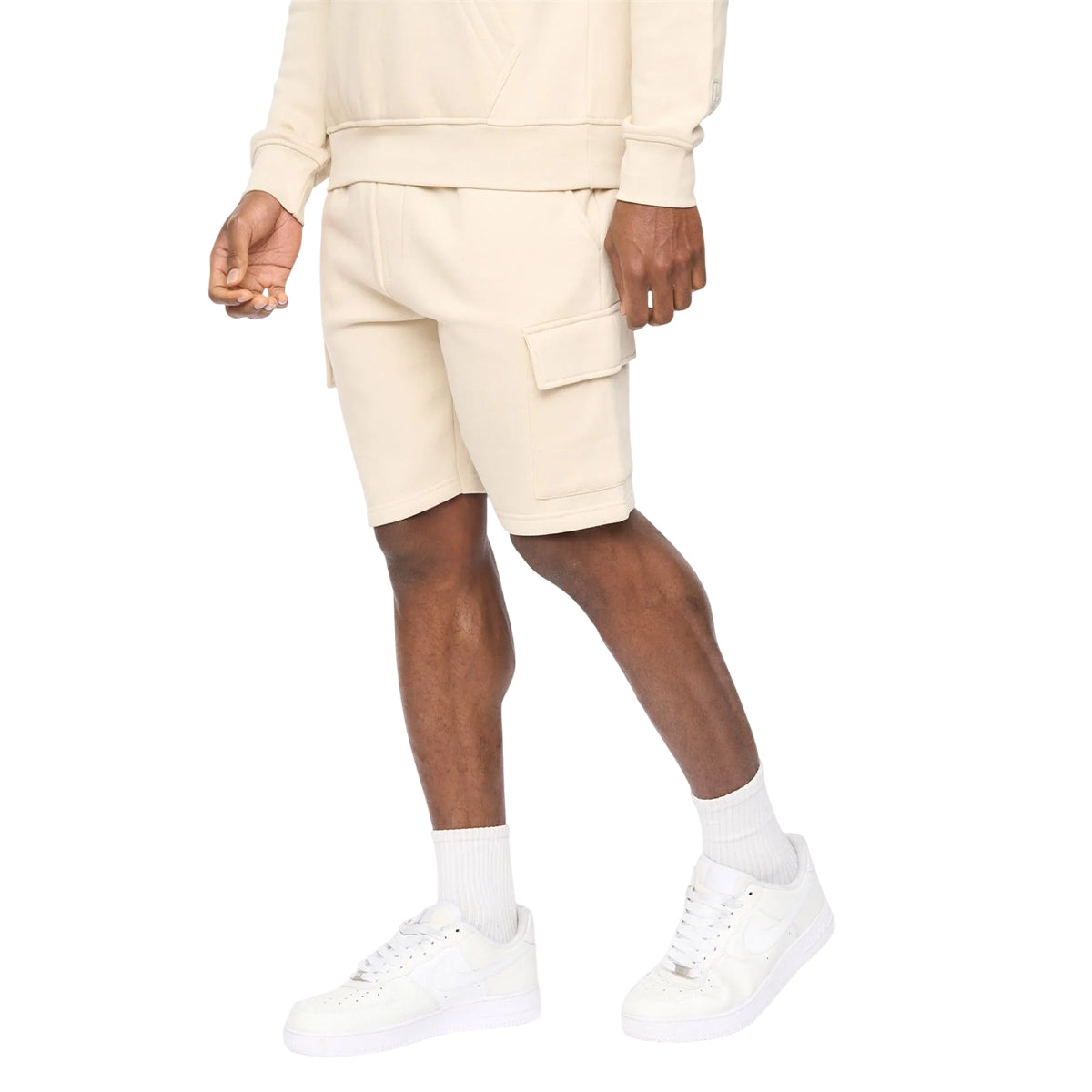 Light Stone - Side - Crosshatch Mens Bardon Cargo Shorts