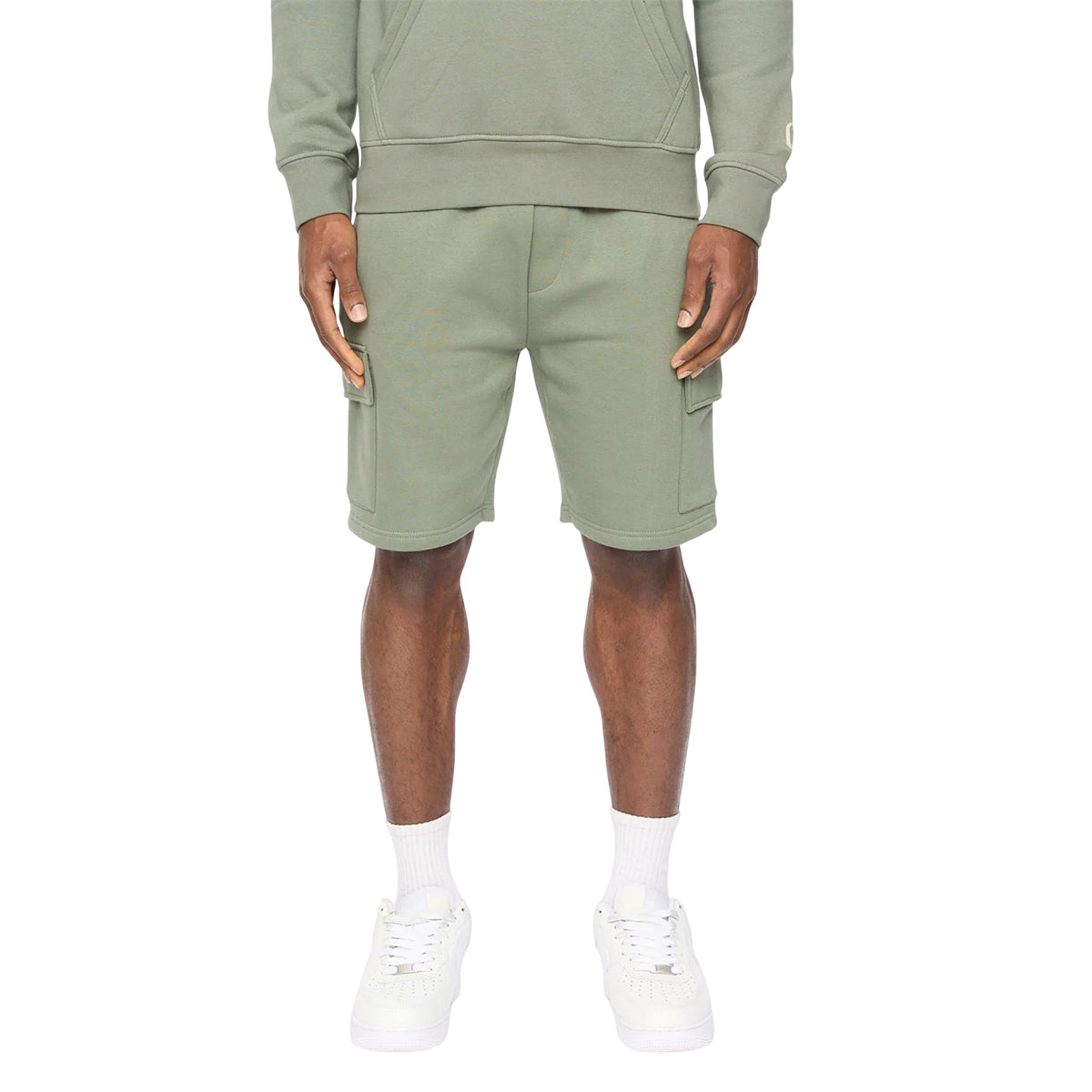 Olive - Front - Crosshatch Mens Bardon Cargo Shorts