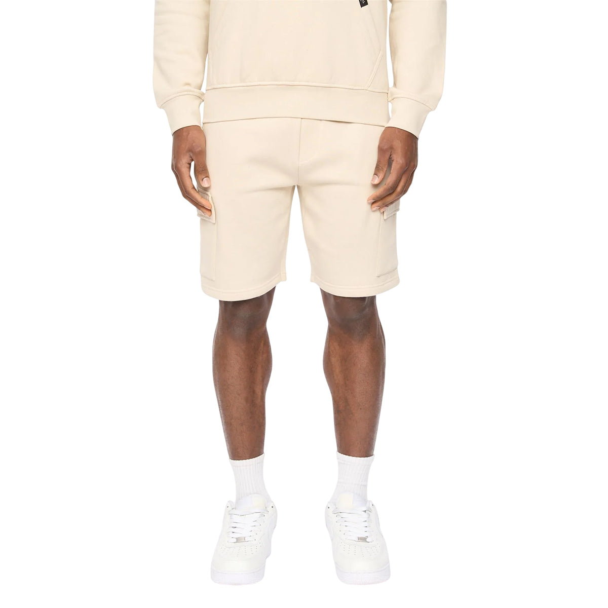 Light Stone - Front - Crosshatch Mens Bardon Cargo Shorts