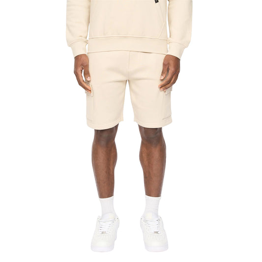 Light Stone - Front - Crosshatch Mens Bardon Cargo Shorts