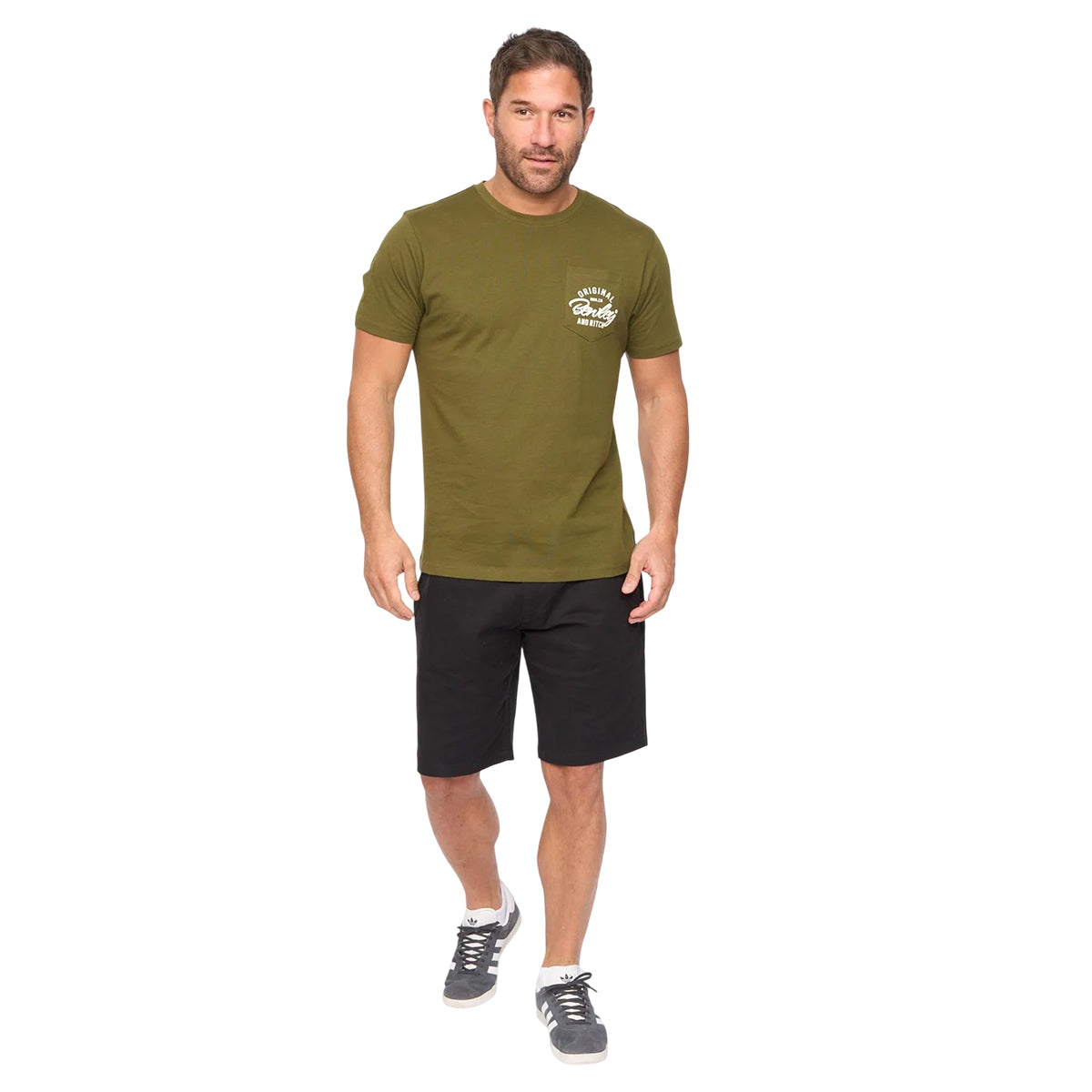 Olive - Side - Bewley & Ritch Mens Milestan T-Shirt