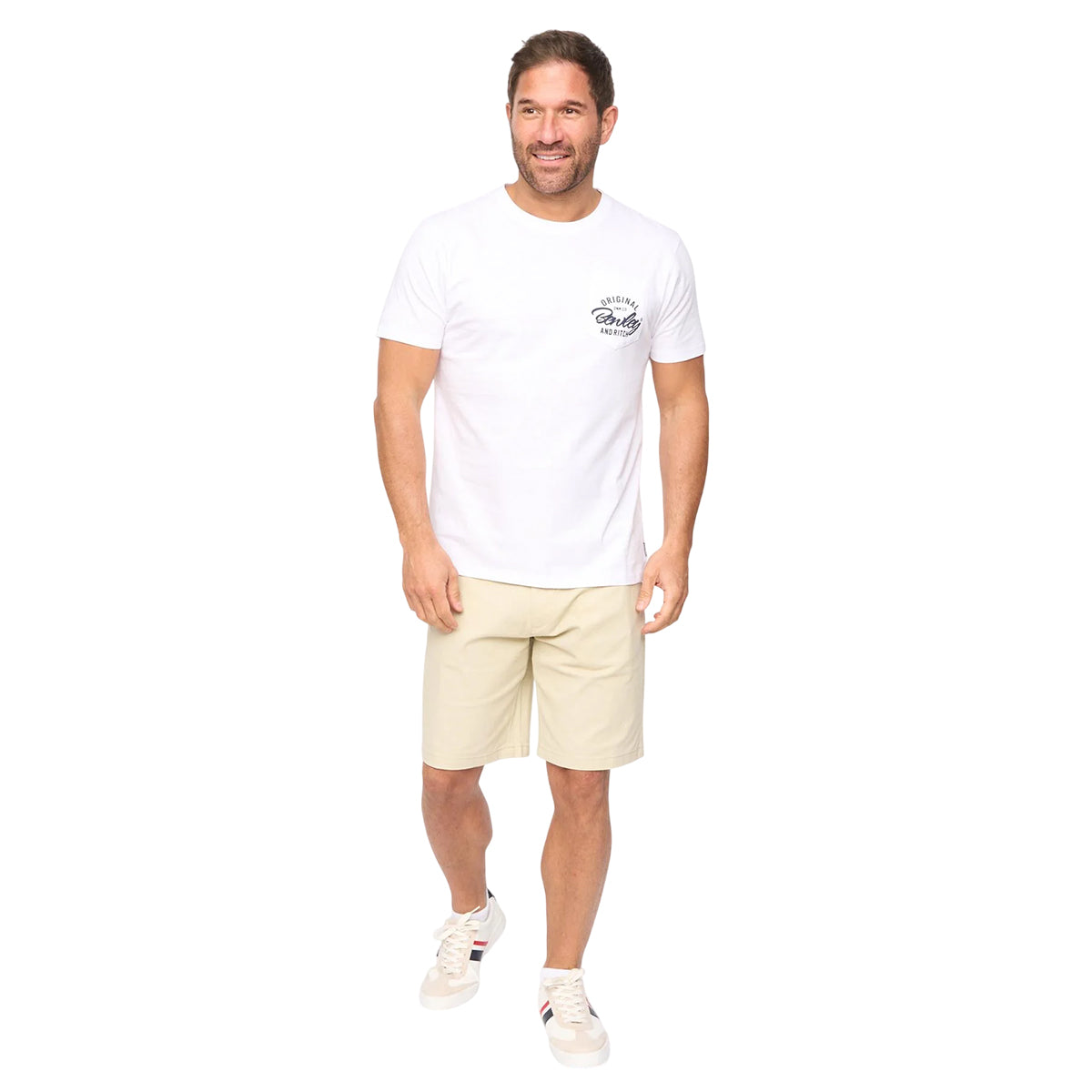 White - Side - Bewley & Ritch Mens Milestan T-Shirt