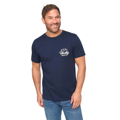 Navy - Front - Bewley & Ritch Mens Milestan T-Shirt