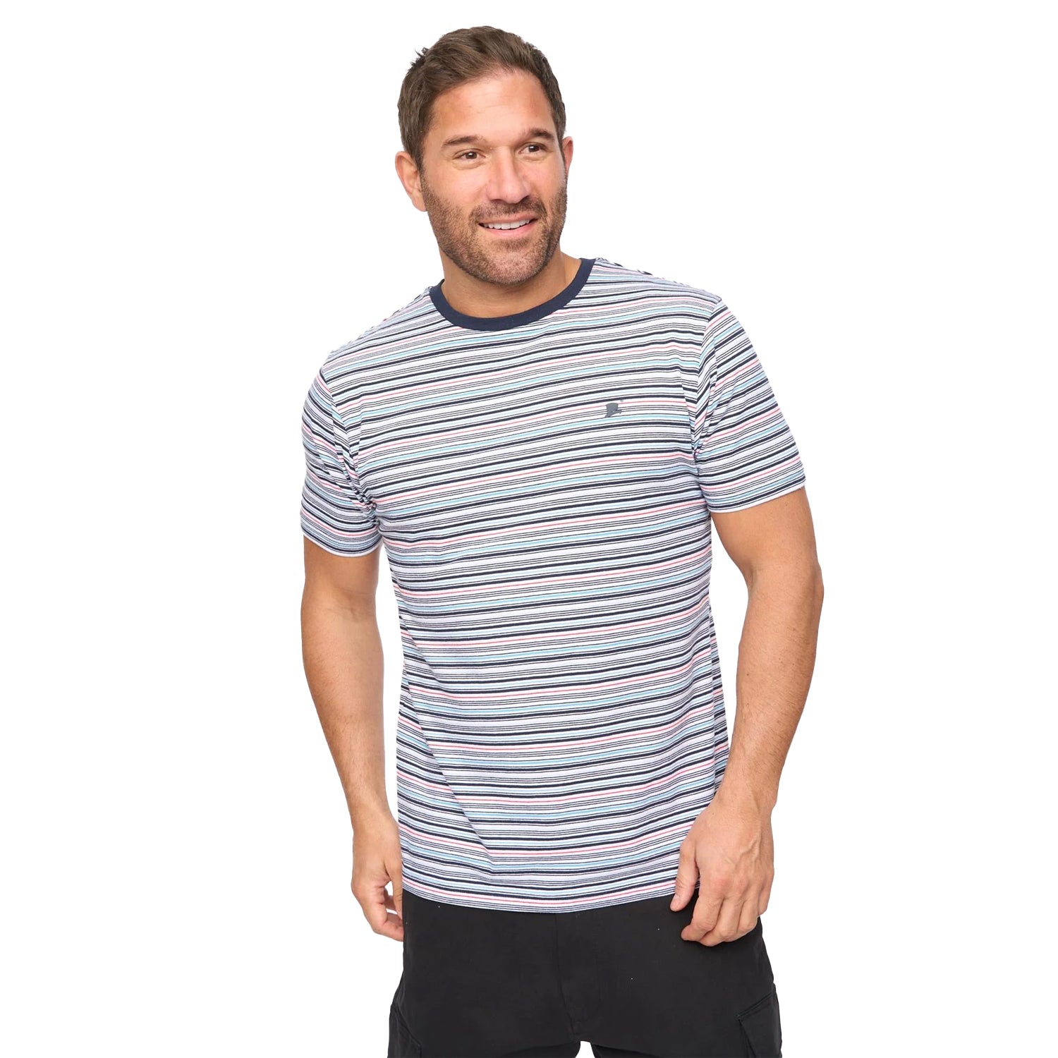 White Stripe - Front - Bewley & Ritch Mens Packham T-Shirt