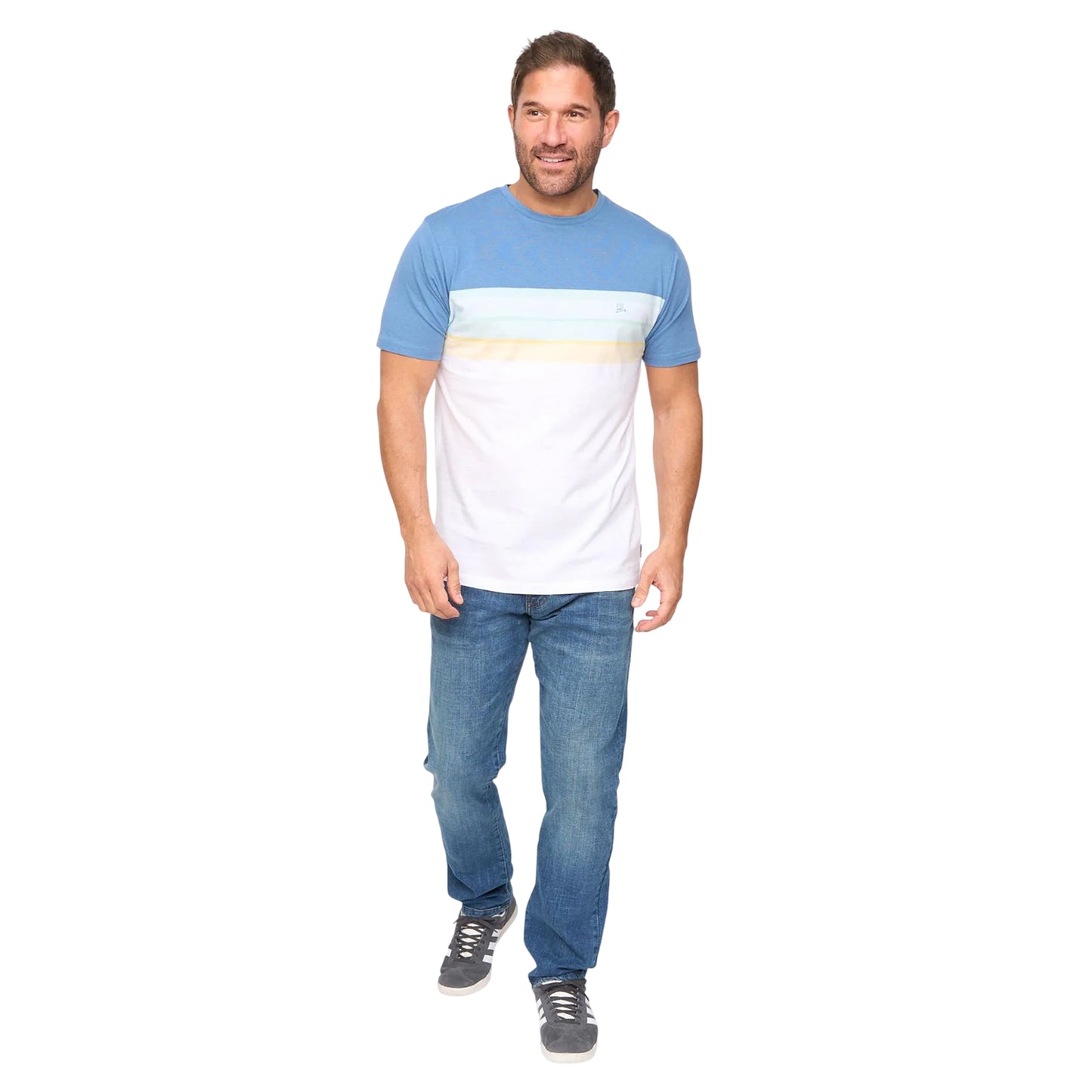 Blue Stripe - Side - Bewley & Ritch Mens Fenshaw T-Shirt
