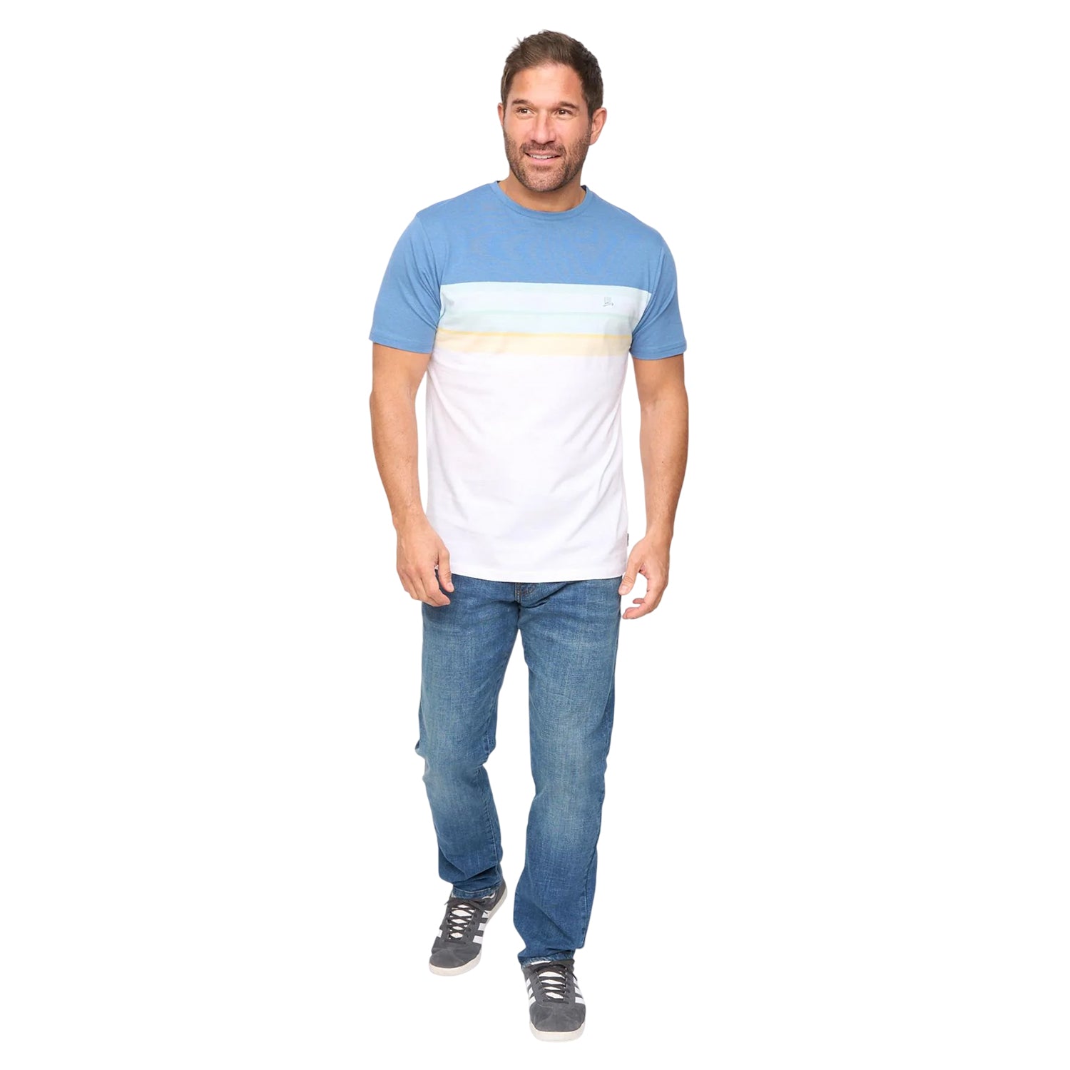 Blue Stripe - Side - Bewley & Ritch Mens Fenshaw T-Shirt