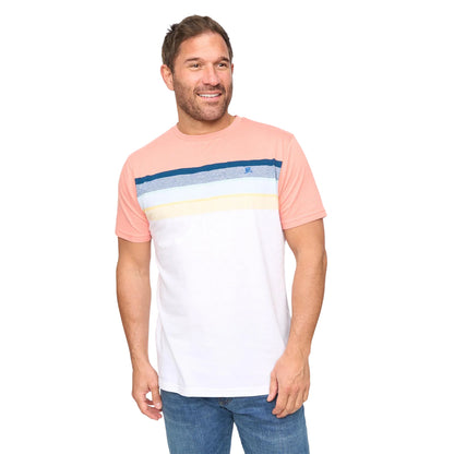 Coral Stripe - Front - Bewley & Ritch Mens Fenshaw T-Shirt