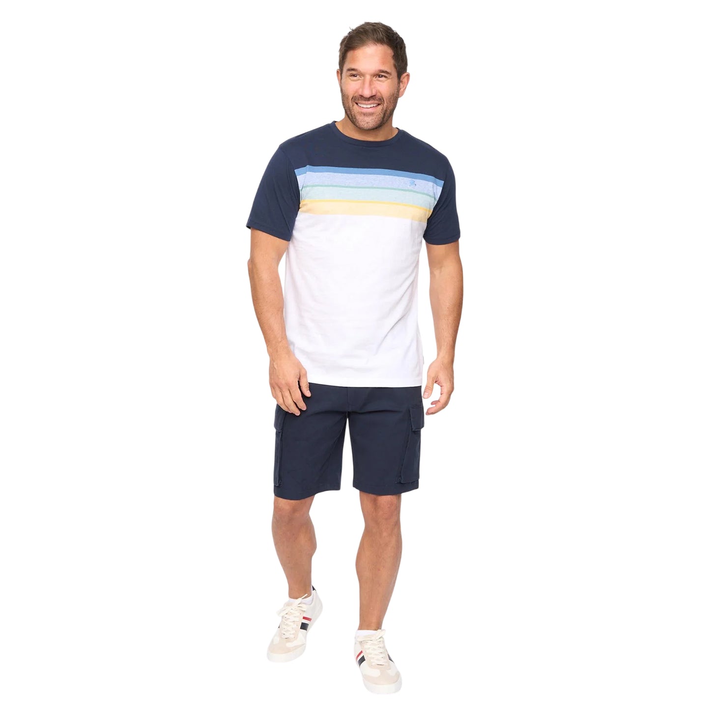 Navy Stripe - Side - Bewley & Ritch Mens Fenshaw T-Shirt
