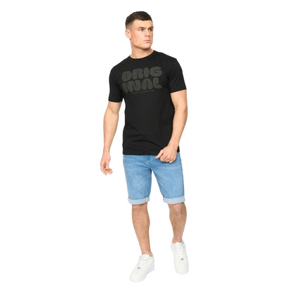 Black - Side - Crosshatch Mens Transflate T-Shirt