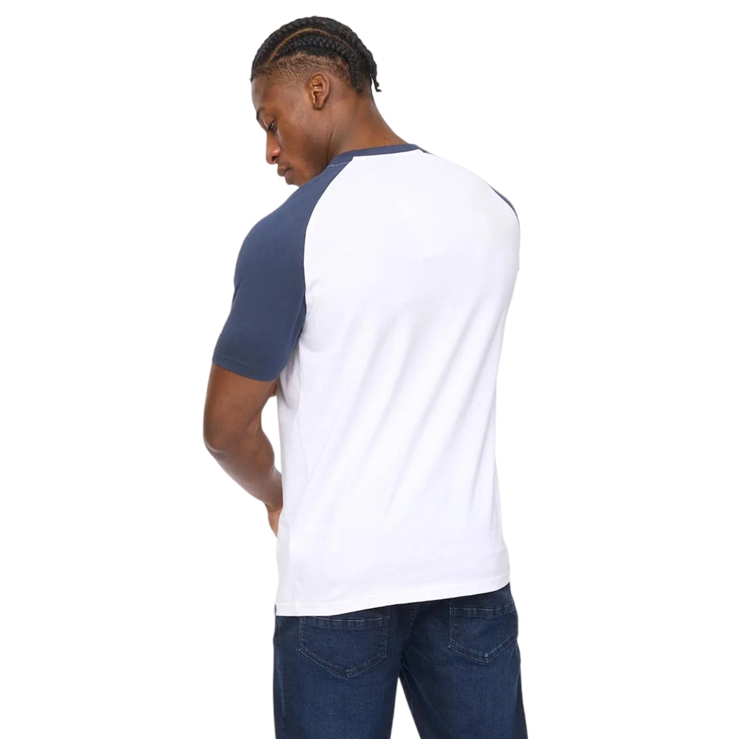 Navy - Back - Crosshatch Mens Bretsby T-Shirt