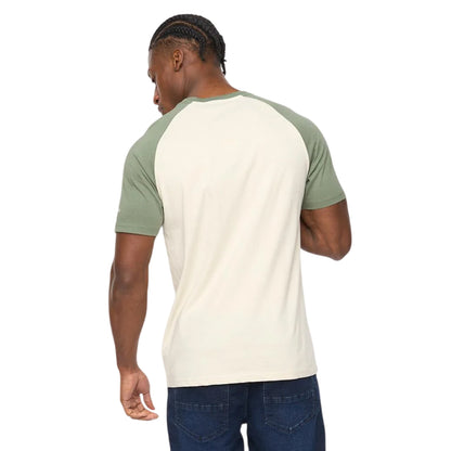 Olive - Back - Crosshatch Mens Bretsby T-Shirt