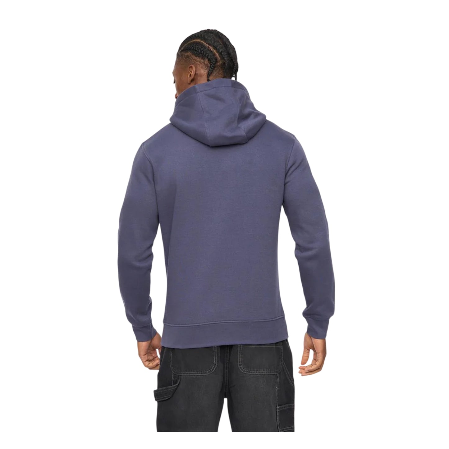 Navy - Back - Crosshatch Mens Hallfell Hoodie