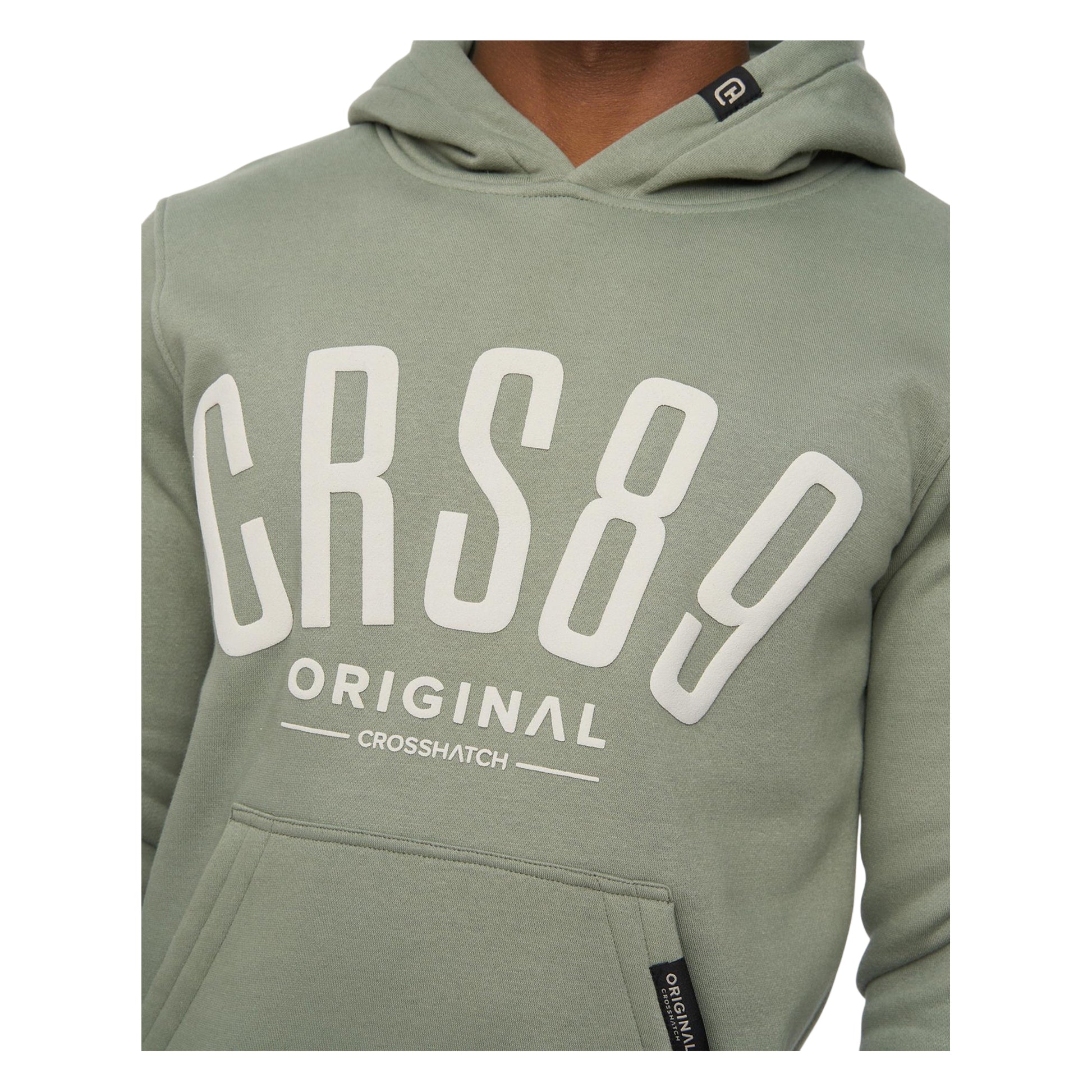 Olive - Side - Crosshatch Mens Hallfell Hoodie