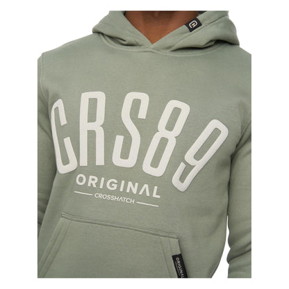 Olive - Side - Crosshatch Mens Hallfell Hoodie