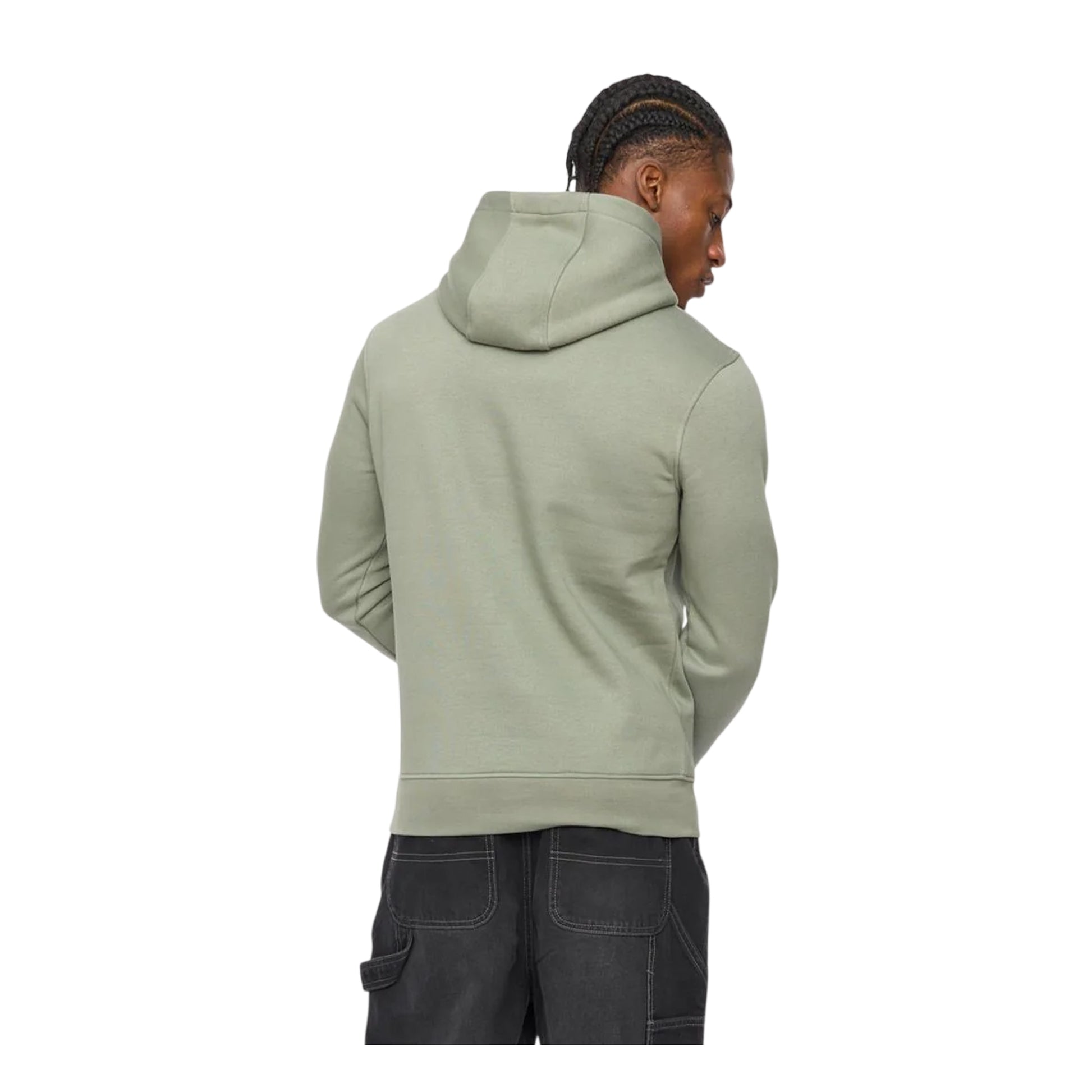 Olive - Back - Crosshatch Mens Hallfell Hoodie