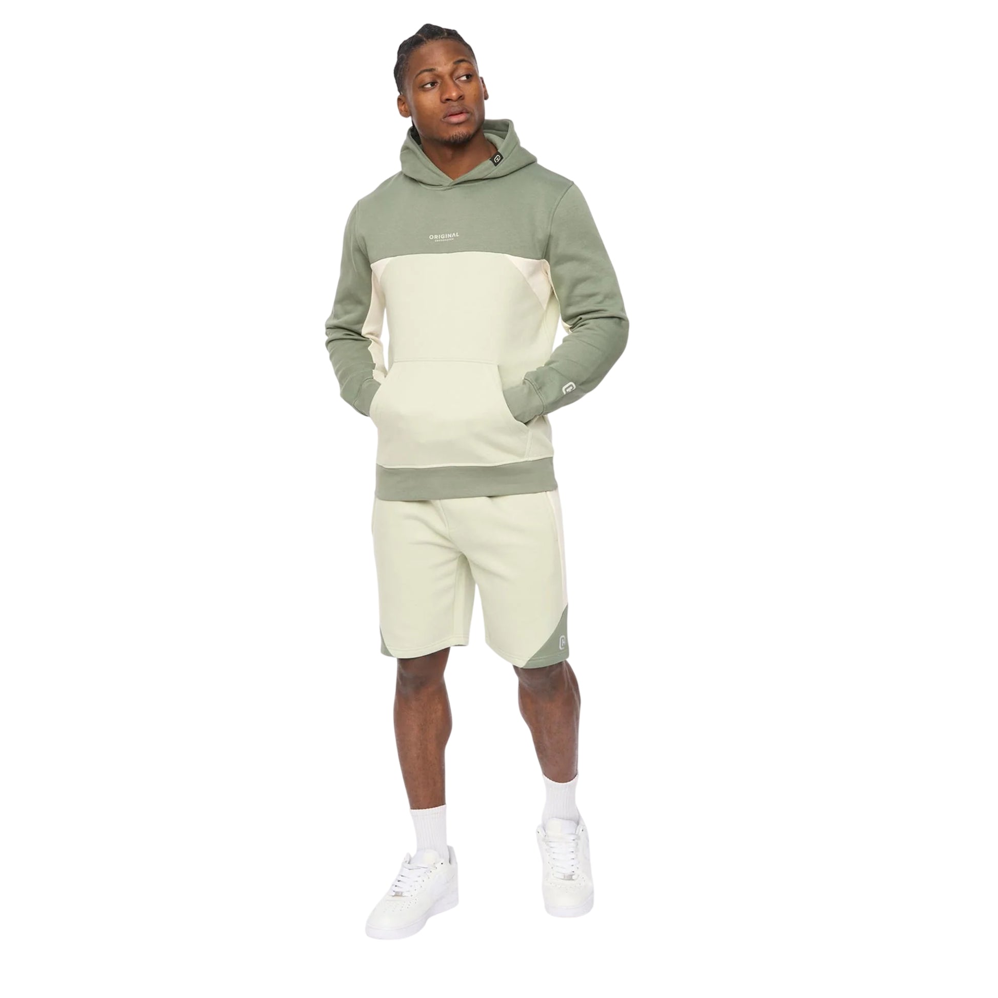 Light Olive - Lifestyle - Crosshatch Mens Castlebay Hoodie