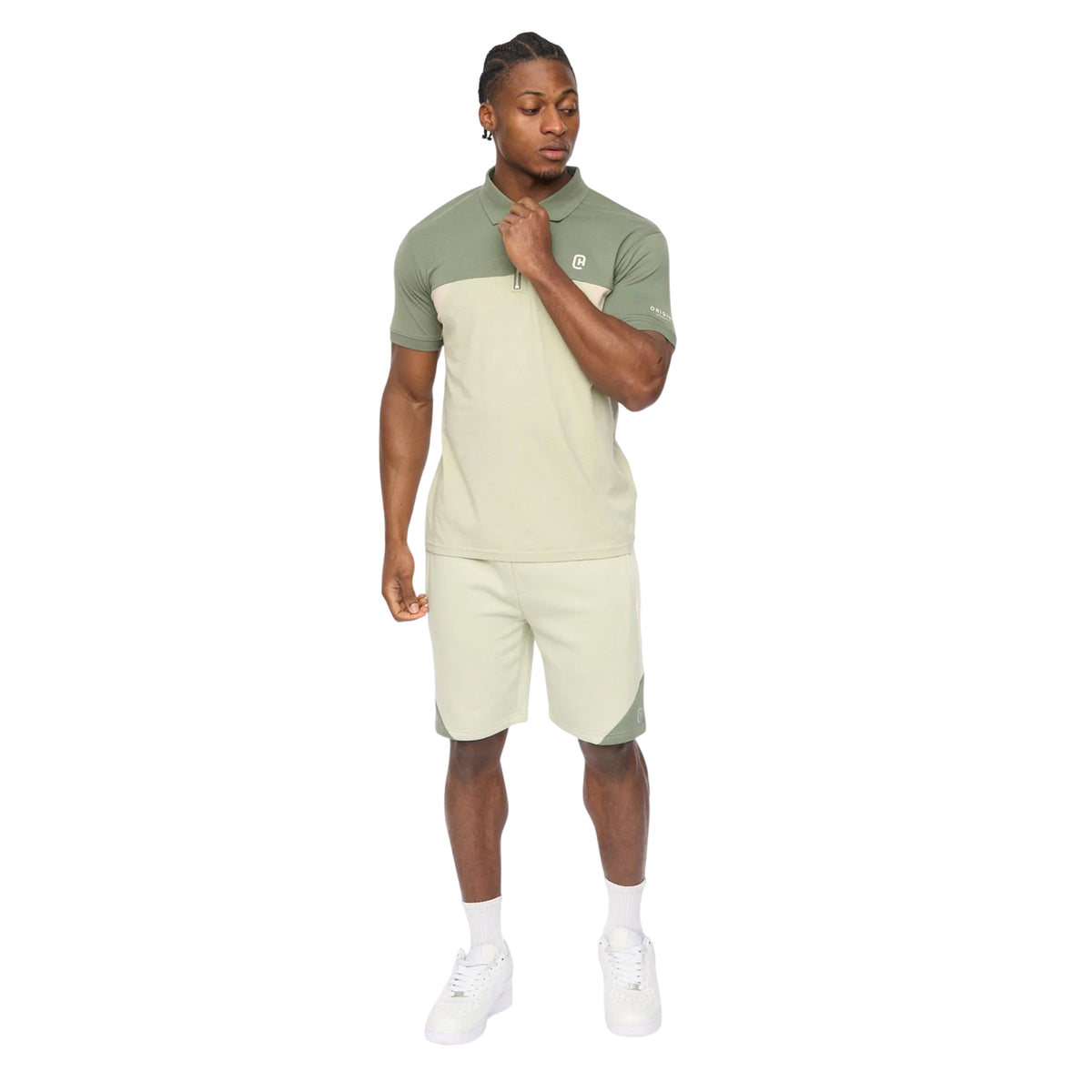 Light Olive - Lifestyle - Crosshatch Mens Castlebay Polo Shirt