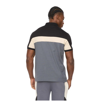 Slate - Back - Crosshatch Mens Castlebay Polo Shirt