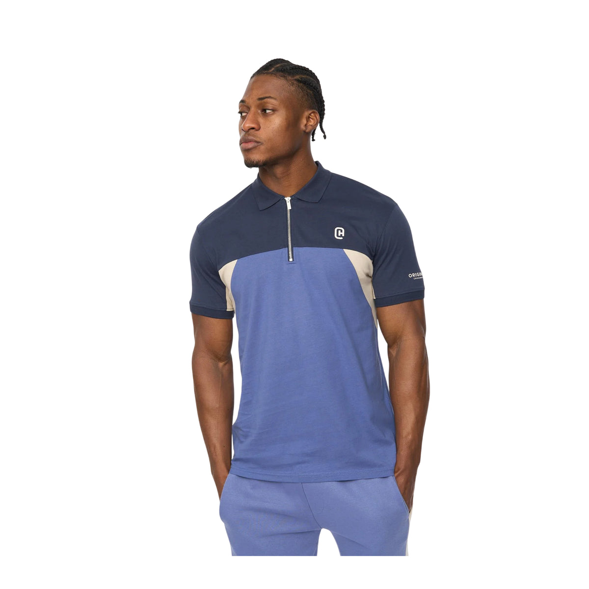 Blue - Front - Crosshatch Mens Castlebay Polo Shirt