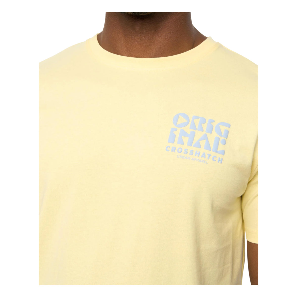 Yellow - Side - Crosshatch Mens Wellmoores T-Shirt