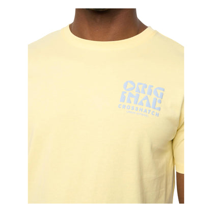 Yellow - Side - Crosshatch Mens Wellmoores T-Shirt