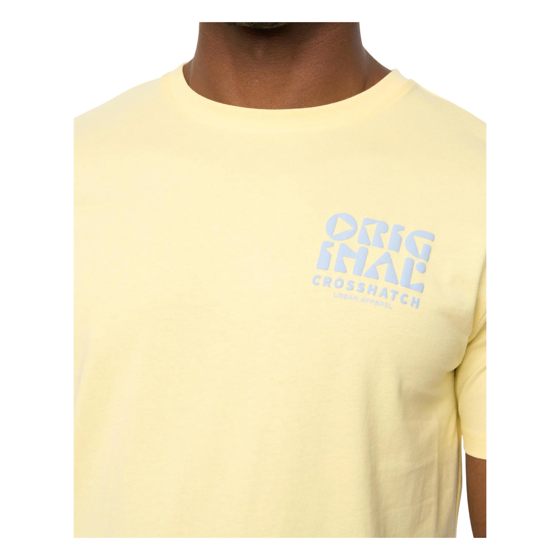 Yellow - Side - Crosshatch Mens Wellmoores T-Shirt