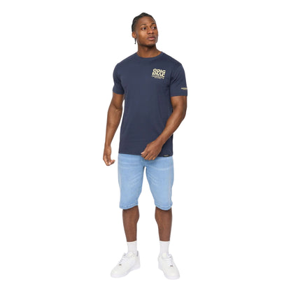 Navy - Lifestyle - Crosshatch Mens Wellmoores T-Shirt