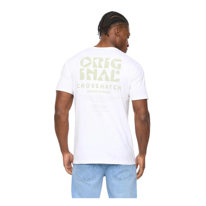 White - Back - Crosshatch Mens Wellmoores T-Shirt