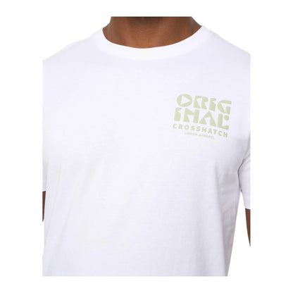 White - Side - Crosshatch Mens Wellmoores T-Shirt