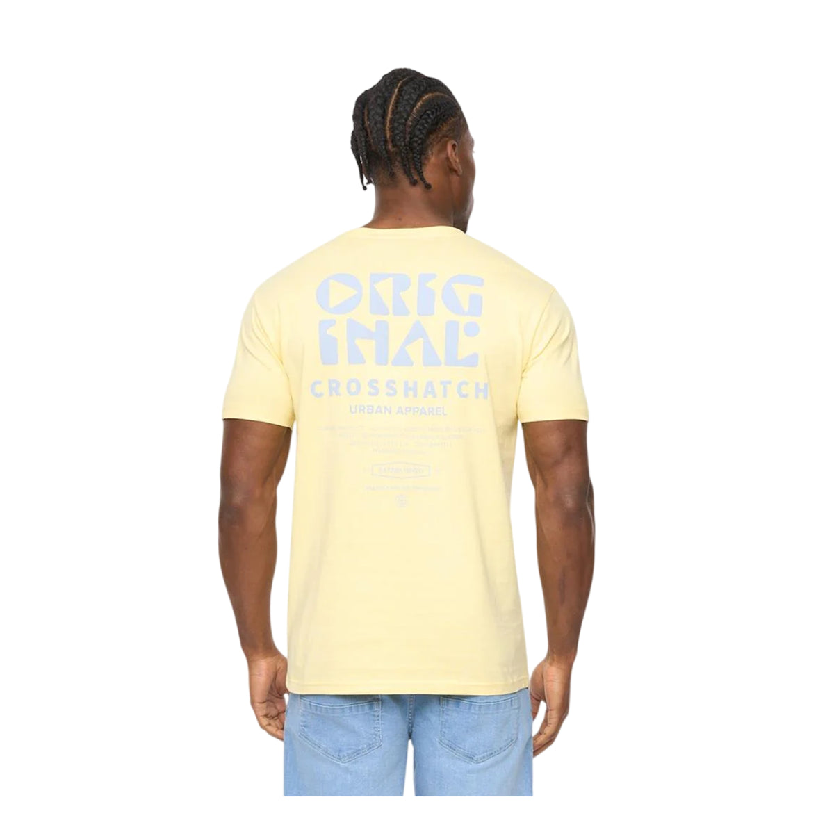 Yellow - Back - Crosshatch Mens Wellmoores T-Shirt