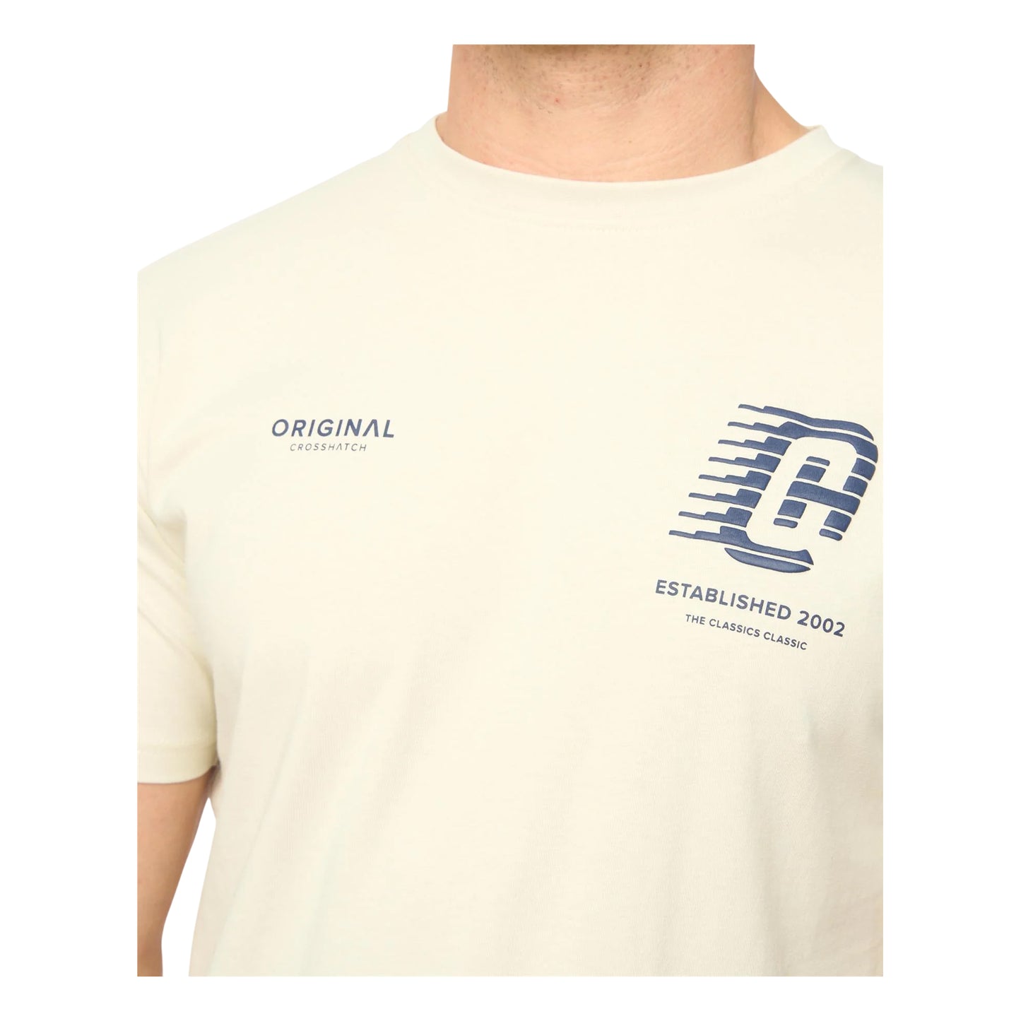 Neutral - Back - Crosshatch Mens Morville Cotton T-Shirt