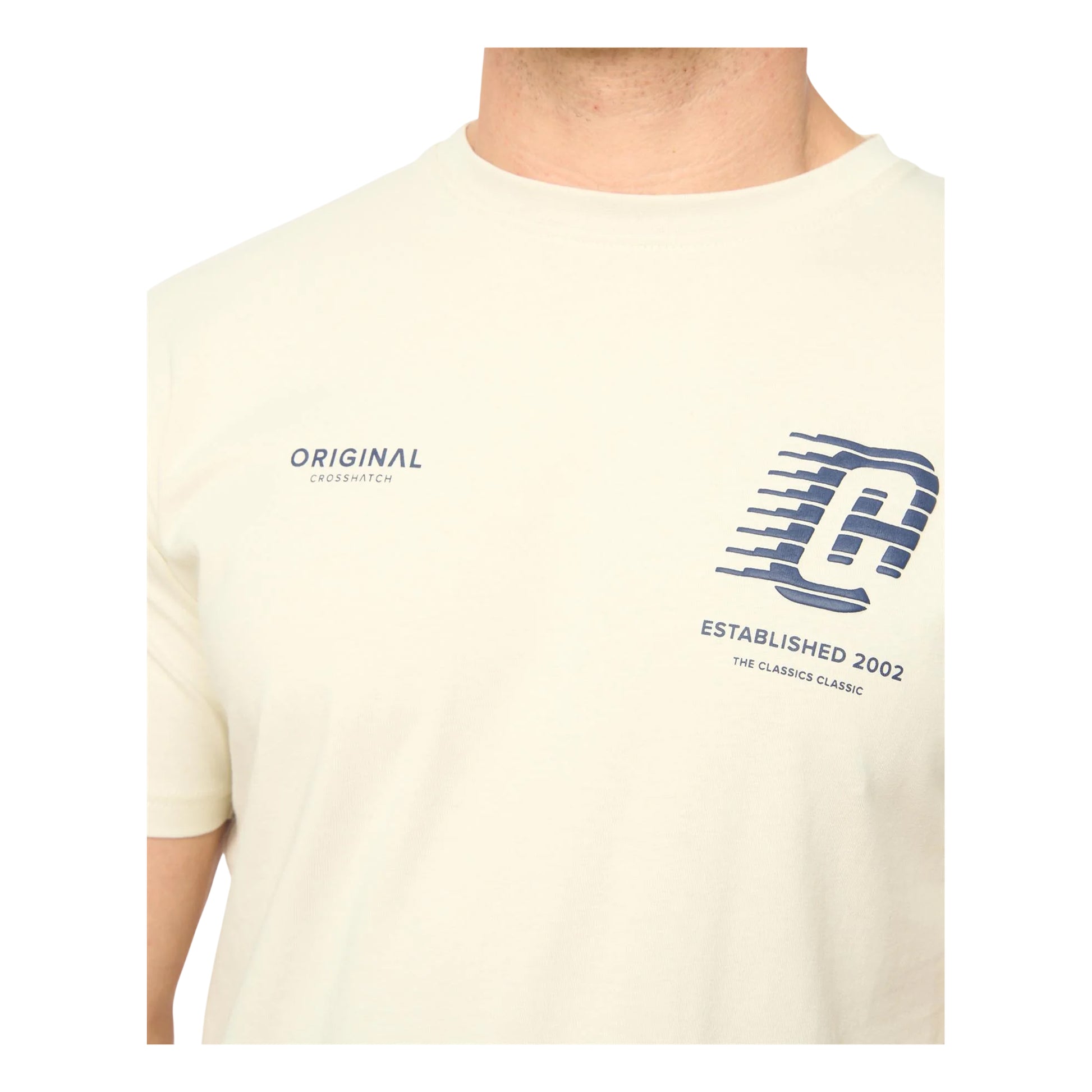 Neutral - Back - Crosshatch Mens Morville Cotton T-Shirt