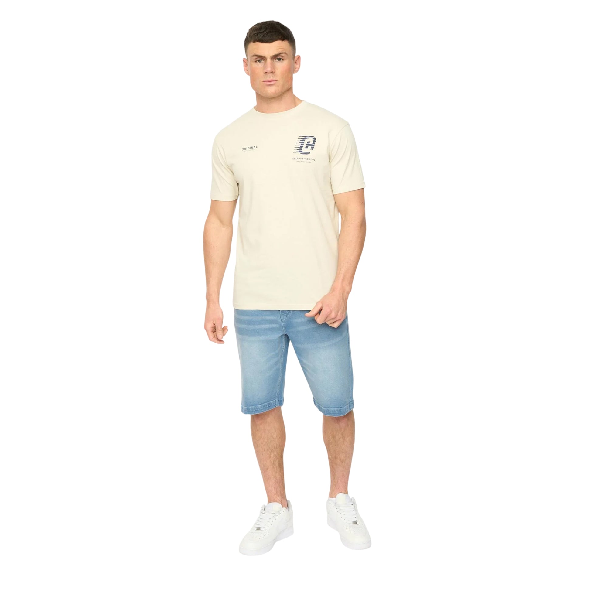 Neutral - Side - Crosshatch Mens Morville Cotton T-Shirt