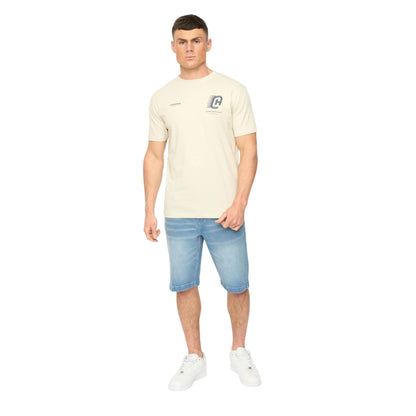 Neutral - Side - Crosshatch Mens Morville Cotton T-Shirt