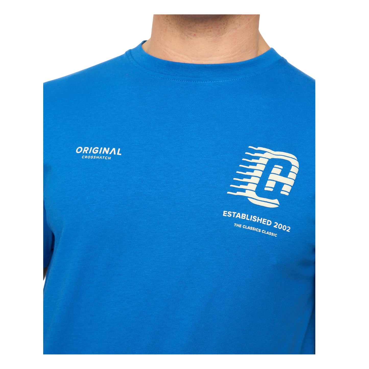 Royal Blue - Back - Crosshatch Mens Morville Cotton T-Shirt