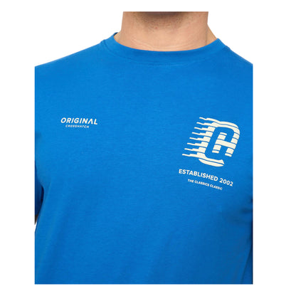 Royal Blue - Back - Crosshatch Mens Morville Cotton T-Shirt