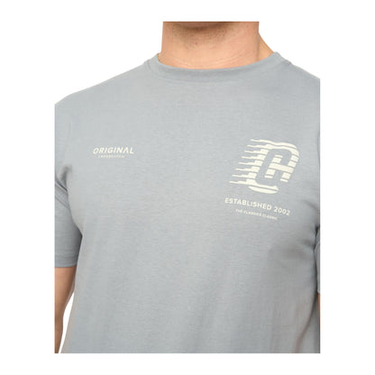 Steel Blue - Back - Crosshatch Mens Morville Cotton T-Shirt